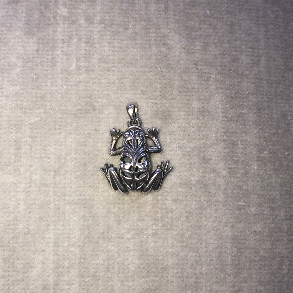 Sterling Silver Frog Pendant